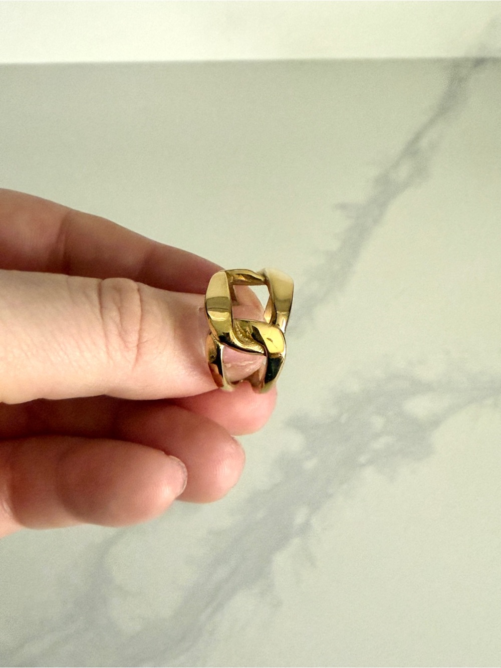 Gold Tone Statement Ring & Stackable Rings Set - Picture 4 of 6